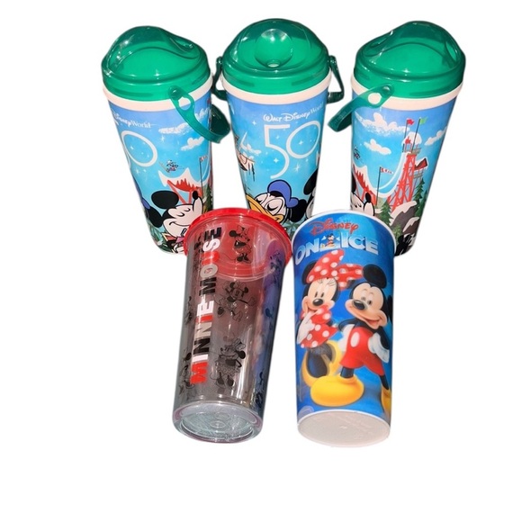 Disney world 50th anniversary typhoon lagoon blizzard beach cups lot Minnie ice - Picture 1 of 4